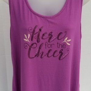 SOMA Super Soft Here for the Cheer Graphic Sleeveless Tank Top MEDIUM